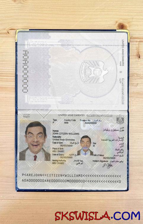 ZEA zdjęcie do paszportu pliki PSD, skan i fotografowany obraz